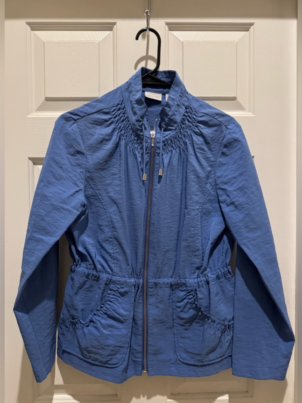 Lightweight Blue Zip-Front Women's Jacket